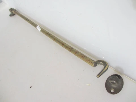 HUGE Antique Brass Door Latch Lock Keep Old Barn Gate Vintage 20"W Cover