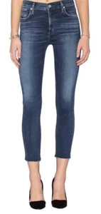 Jeans AGOLDE ""SOPHIE HIGH-RISE CROP SKINNY"" con orlo grezzo in ""CLAREMONT"", taglia 29 - Foto 1 di 7