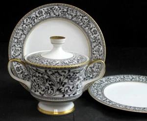 Sango Spanish Lace Lot of 2 Bread & Butter Plates and 1 Sugar Bowl with Lid - Picture 1 of 5