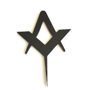 Masonic Set Square Cake Toppers, Various Colours, Sizes & Personalised Options - Picture 1 of 5