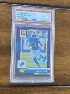 2022 Donruss Optic Deandre Swift Purple /50 Psa 10 - Picture 1 of 2