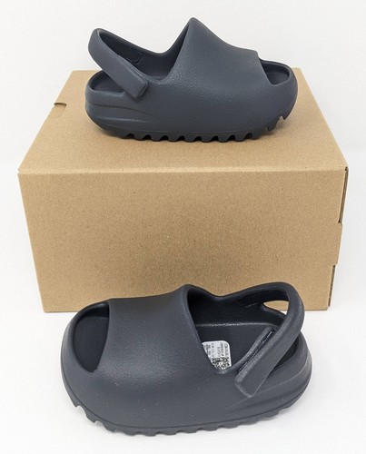 NUOVO Adidas Yeezy Slide Sandalo INFANT ONYX (Nero) HQ4118 Taglia 6K