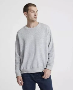 AG Adriano Goldschmied Herren Archetyp übergroßes Sweatshirt hellgrau M - Bild 1 von 5