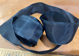 vintage wire ribbon rayon viscose 1.5" black made in France
