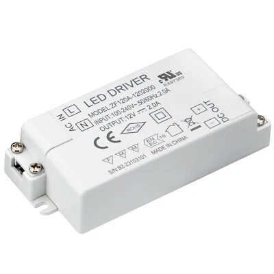LED Driver AC 100V-240V To DC 12V Transformer Power Adapter Converter 24W US - Image 1 of 4