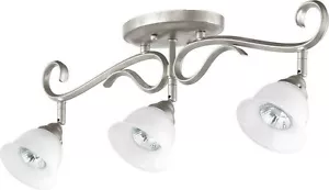 Spencer 3 Light Flush Mount in Classic Nickel Orig $210 - Picture 1 of 1