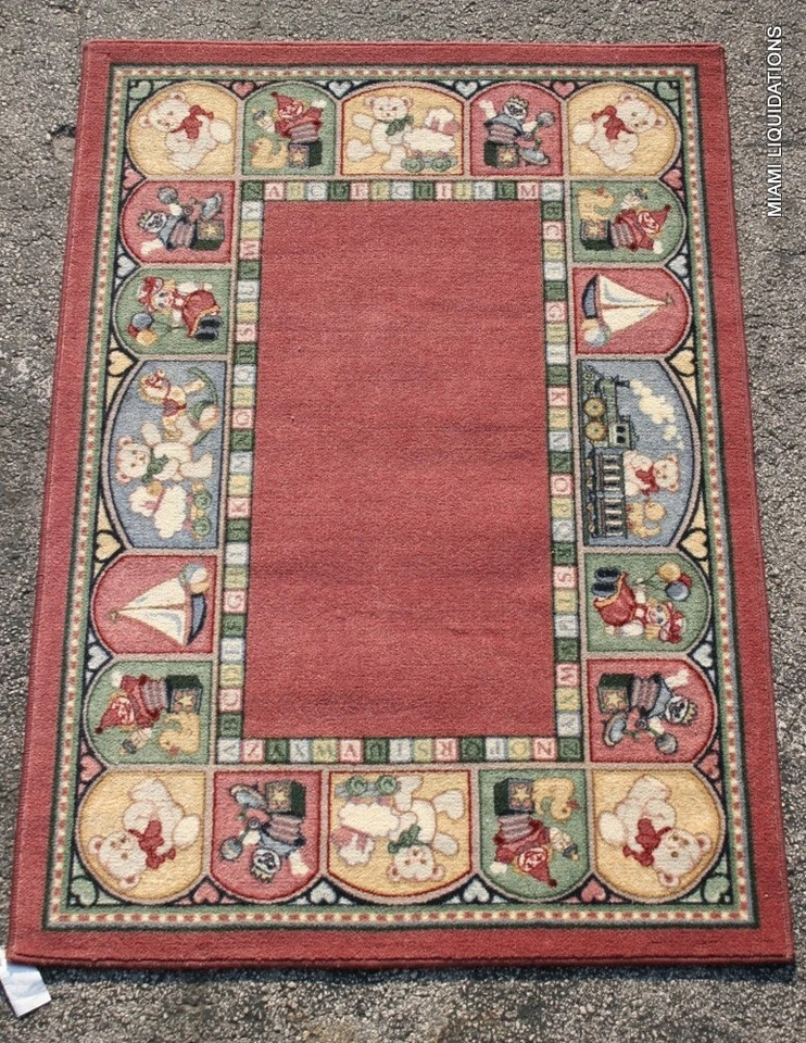 Milliken Toy Parade ABC Kid's Room Rug Rectangular Nylon Rose Quartz 4x6' $495 - Image 1 of 4