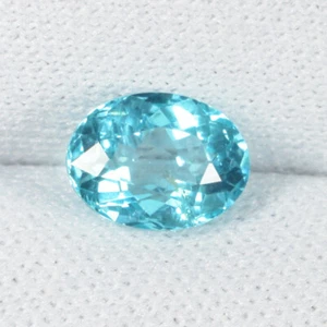 1,25 Cts Migliore Lustrozza "Abbraccio Paraiba" Apatite Blu Naturale Taglio Ovale....!!!!! - Foto 1 di 2