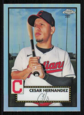 2021 Topps Chrome Platinum Anniversary Refractors #384 Cesar Hernandez - Image 1 of 2