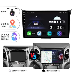 GPS Navigation Autoradio Für Hyundai I30 Elantra GT 2012-2016 Android 14 Wifi BT - Bild 1 von 21