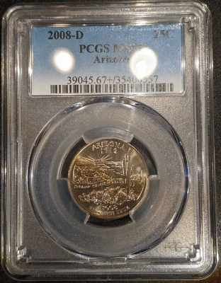 2008-d PCGS MS-67+ Arizona Washington State Quarter Another Tough Nice Coin Plus - Image 1 of 2