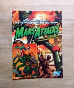 Topps Mars Attacks Archives promo preview advert uncut trading card 1994 - Picture 1 of 2