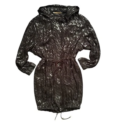 Escada Sport Jonathan Saunders Resort 2012 Hooded Dress Black Sheer Size 34 - Image 1 of 4