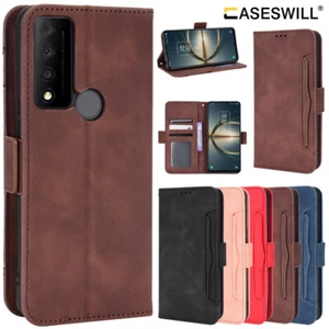 Für TCL 30 Z / 30 V / 30 LE / 30 XE 5G Retro PU Leder Brieftasche Etui Kartenetui  - Bild 1 von 27