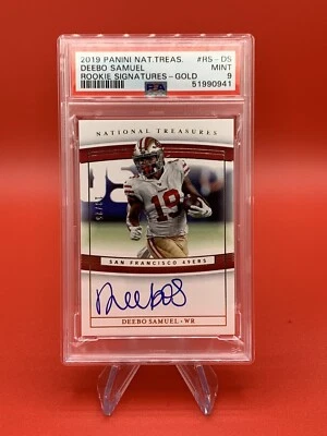 2019 National Treasures Deebo Samuel Rookie Signatures GOLD /25 Auto PSA 9 RPA🔥 - Image 1 of 4