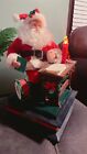 Vintage 1990 Holiday Creations Lighted Musical Santa at His Desk