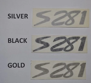 CALCOMANÍAS DE FABRICANTE DE EQUIPOS ORIGINALES SALEEN S281 PLATA NEGRA O DORADA NUEVO DE LOTE ANTIGUO - Imagen 1 de 2