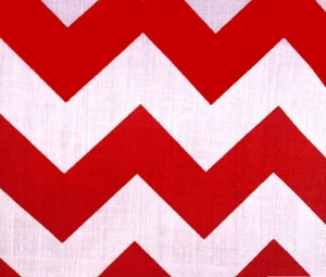 Premium  1 inch Chevron Zig Zag  Poly Cotton Fabric Sold By The Yard. - Picture 1 of 1