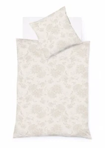 Fleuresse Lech Edelflanell Bettwäsche 200x200 Blumen beige mandel 604109-07 - Bild 1 von 2