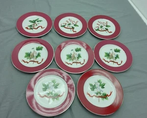 Williams Sonoma Home, Salad Dessert Appy (8) Plates 8" Holiday Berries Portugal - Picture 1 of 7