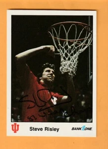 Steve Risley Indiana Hoosiers AUTO Signed 1986 Card 1981 NCAA Champs - Imagen 1 de 2