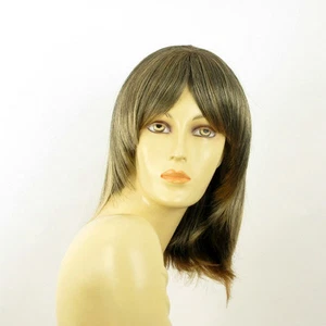 Perruque femme mi-longue Brun méché doré : EDITH 1BT24B - Imagen 1 de 8