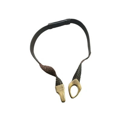 CHICO'S 皮革滑动调节皮带 M/L 钩扣印度制造  — 第 1/4 张图片