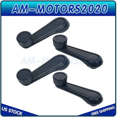 4x For 1979-1995 Toyota Pickup Blue Inside Inner Left Right Window Crank Handle - Image 1 of 4