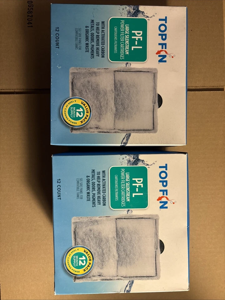 TOP FIN SILENSTREAM PF-L FILTER CARTRIDGE | 2-Pack | 24 Filters | 6.5"x 4.5"