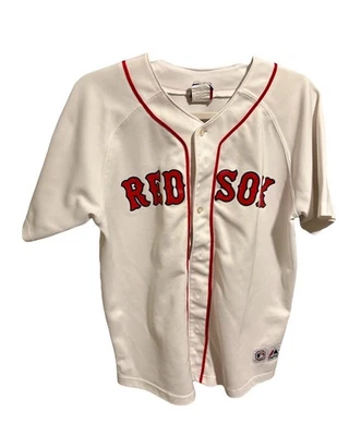 Camiseta de béisbol blanca majestuosa de los Medias Rojas de Boston Dustin Pedrosa mediana 15 Foto 1 de 4