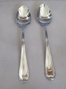 2 Cambridge EMILY 6 7/8" Teaspoons Stainless Flatware Set of 2 - Picture 1 of 4
