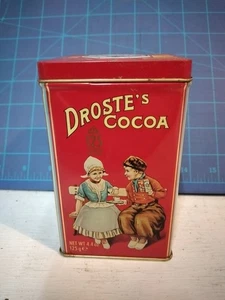 1988 Vintage DROSTE’S COCOA Dutch Holland LITHOGRAPHED TIN 4oz 125th Anniversary - Picture 1 of 8