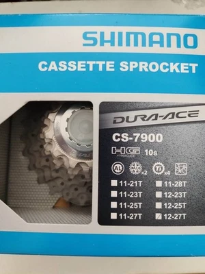 Shimano Dura-Ace CS-7900 10 velocidades roda dentada cassete 12-27T bicicleta de estrada nova sem etiquetas - Imagem 1 de 2