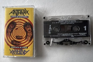 ANTHRAX State of Euphoria Tape OG 1988 Island A4-91004I EXCELLENT - Picture 1 of 3