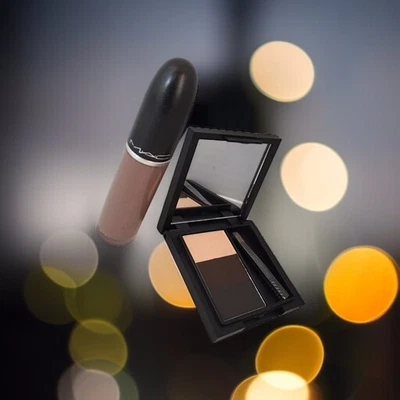 Kit MAC Great Brows Spiked + MAC Retro Mate Líquido LipColor SIMPLEMENTE AHUMADO NUEVO SIN CAJA Foto 1 de 4