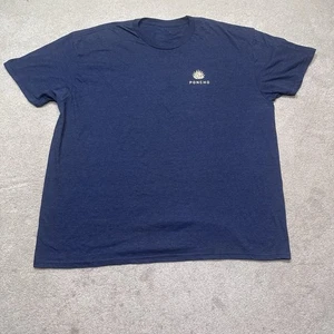 Poncho T Shirt Mens 2XL XXL Blue Double Sided - Picture 1 of 8