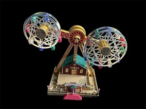 Holiday Living Double Ferris Wheel #14812 Musical  TESTED  & Works Musical Lites - Picture 1 of 8