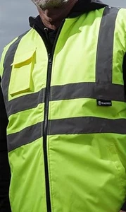 Blackrock Hi Vis Bodywarmer Wendeweste Reißverschluss Oberteil Weste Steppfutter Large neu mit Etikett - Bild 1 von 3