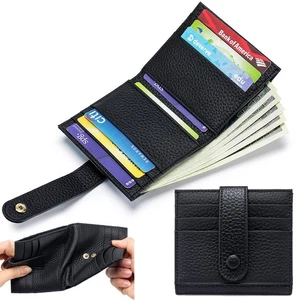RFID Blocking Women Wallet Slim Genuine Leather Credit Card Holder Bifold Purse - Picture 1 of 12