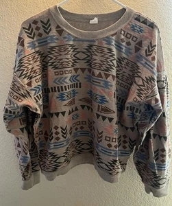 ARIAT Vista braun Southwestern Wende Sweatshirt Damen Größe Small - Bild 1 von 8