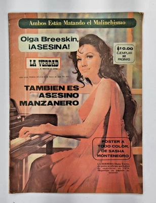 L A VERDAD MEXICAN MAGAZINE, No.374 JANUARY 1978 OLGA BREESKIN ON COVER / POSTER - Image 1 of 4