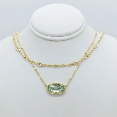 Collar Kendra Scott Elisa Oro Cristal Multi Hilo en Azul Claro Claro Foto 1 de 4