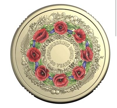 2025 Australian Remembrance 80 Aniversario de la Segunda Guerra Mundial - Moneda de $2 Color Foto 1 de 2