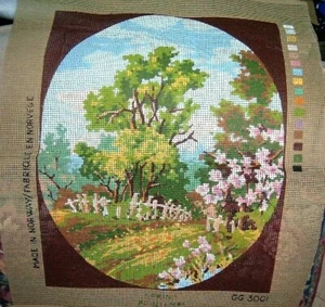Needlepoint Canvas: Four Seasons - Spring - Picture 1 of 4
