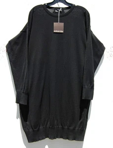 NWT Eskandar BLACK Light Weight Cotton Knit 37" Long Tunic Sweater O/S $1190 - Picture 1 of 3