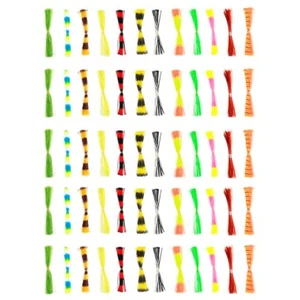 60 pacchetti 50 fili gonne in silicone fai da te gambe in gomma esche da pesca - Foto 1 di 8