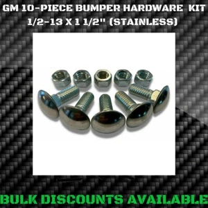 1973-1980 Pontiac Grand Am Front Rear Chrome BUMPER BOLTS NUTS 1/2" STAINLESS GM - Bild 1 von 2