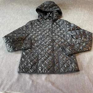 J crew navy blue lightweight quilted down double breast jacket women XS - Picture 1 of 5