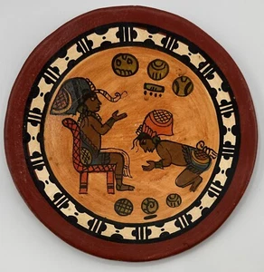 Aztec Mexico Inca Folk Art Vintage Maya Pottery Terracotta Decorative Piece - Picture 1 of 2