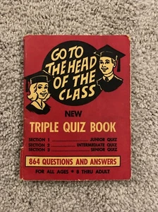 Go To The Head Of The Class Booklet Board Game Part Only Vintage  - Picture 1 of 5